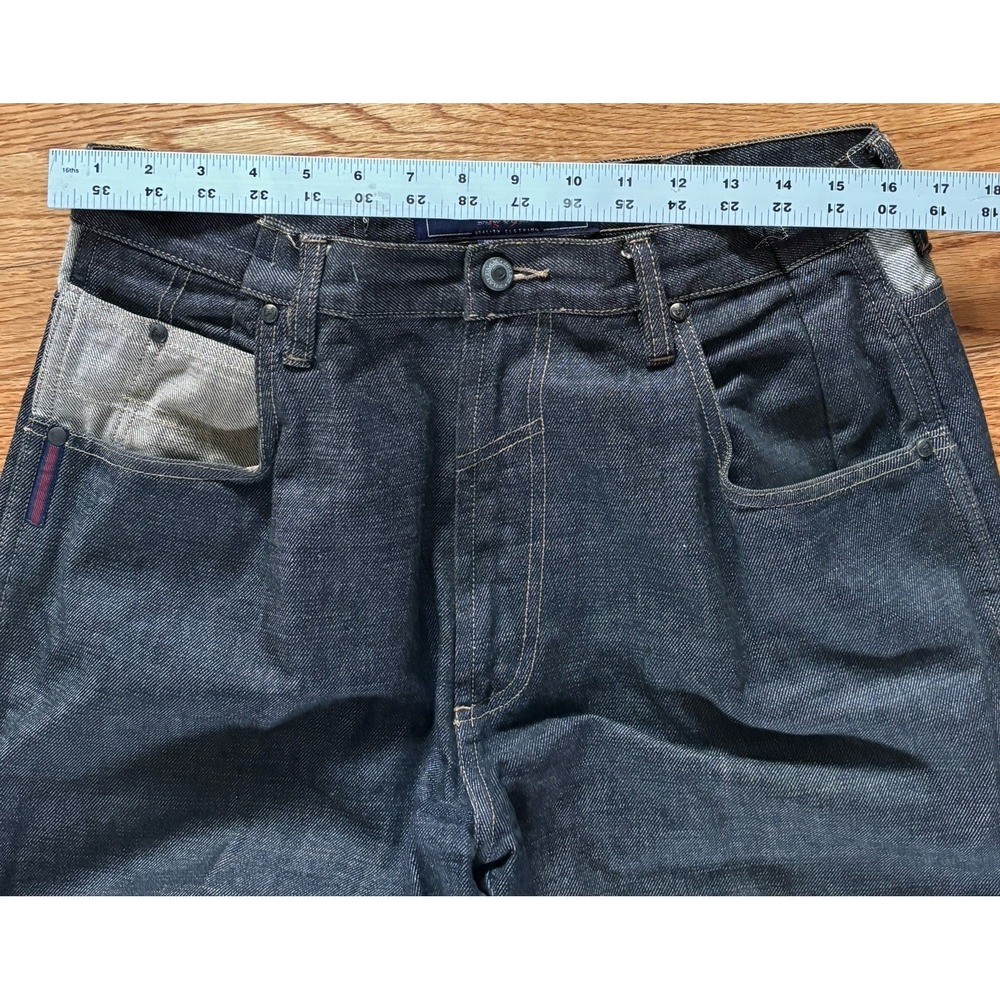 Vintage Phat Farm Black Carpenter Baggy Jeans 36x34 Hip Hop Style Tapered 34x34 - Picture 10 of 10